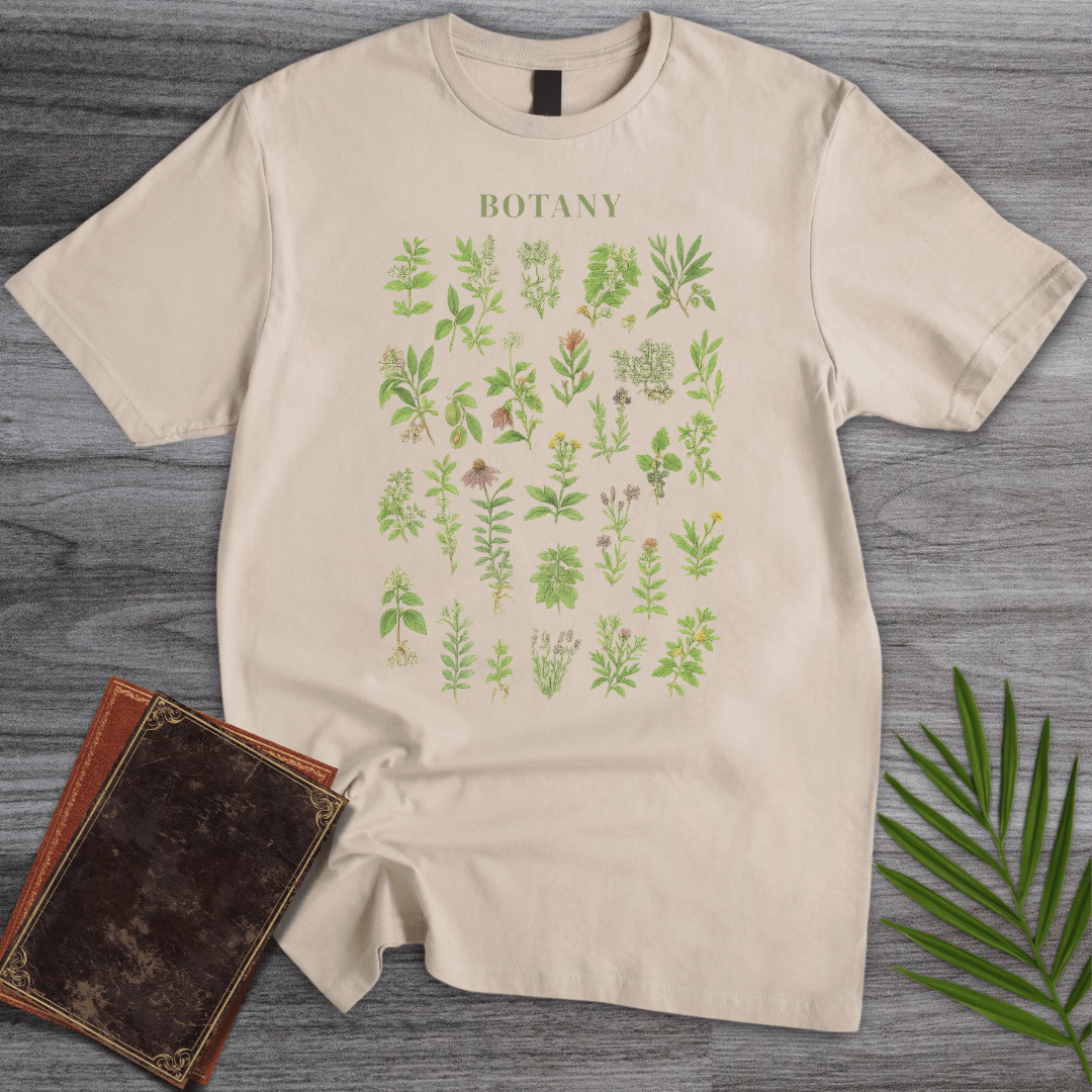 T-Shirt Sand / S Wild Flora Botanical Chart T-Shirt