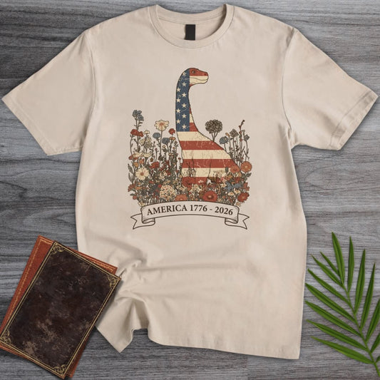 T-Shirt Sand / S Wildflower Brachiosaurus Americas 250th T-Shirt