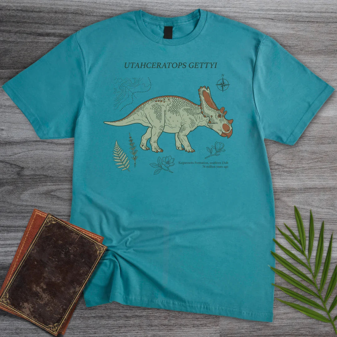T-Shirt Tropical Blue / M Field Notes Utahceratops T-Shirt