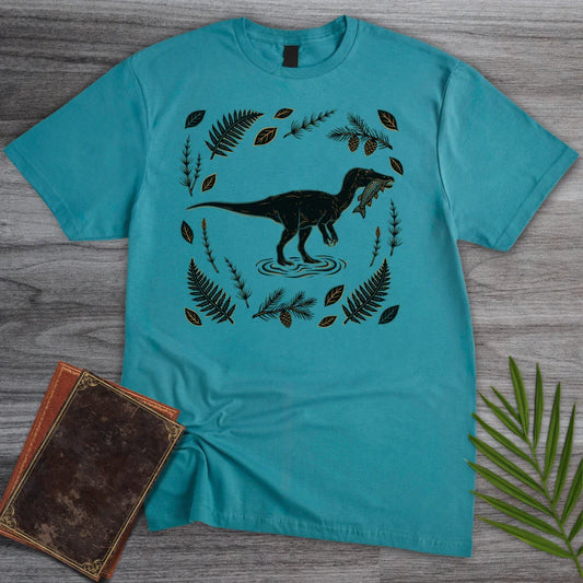 T-Shirt Tropical Blue / M Gone Fishing Baryonyx T-Shirt