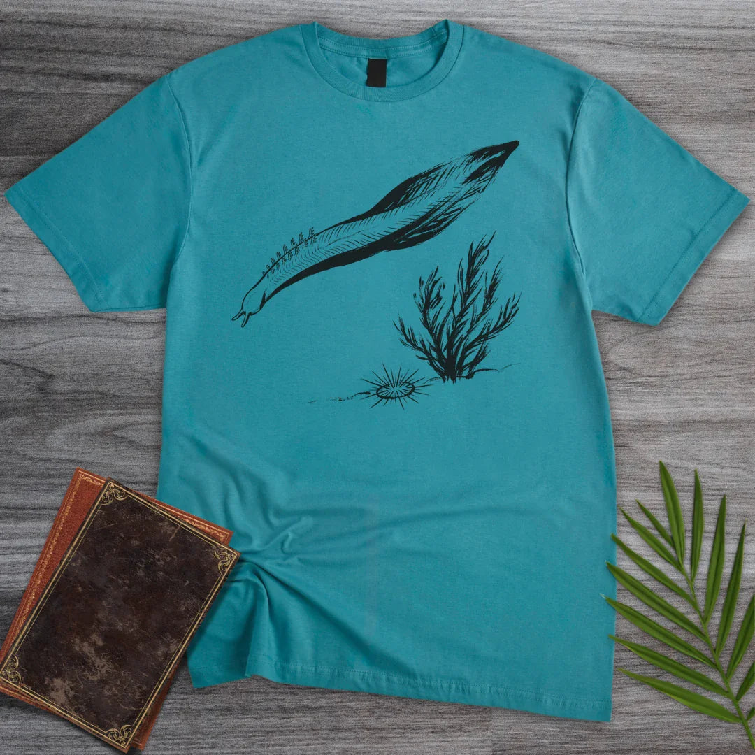 T-Shirt Tropical Blue / M Ink Brush Pikaia T-Shirt