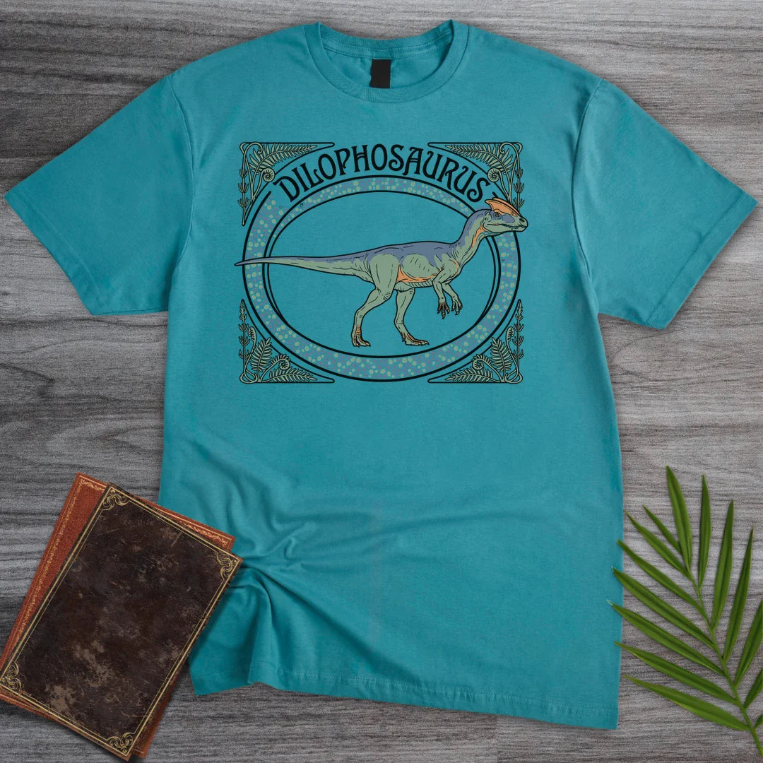 T-Shirt Tropical Blue / M Nouveau Dilophosaurus T-Shirt