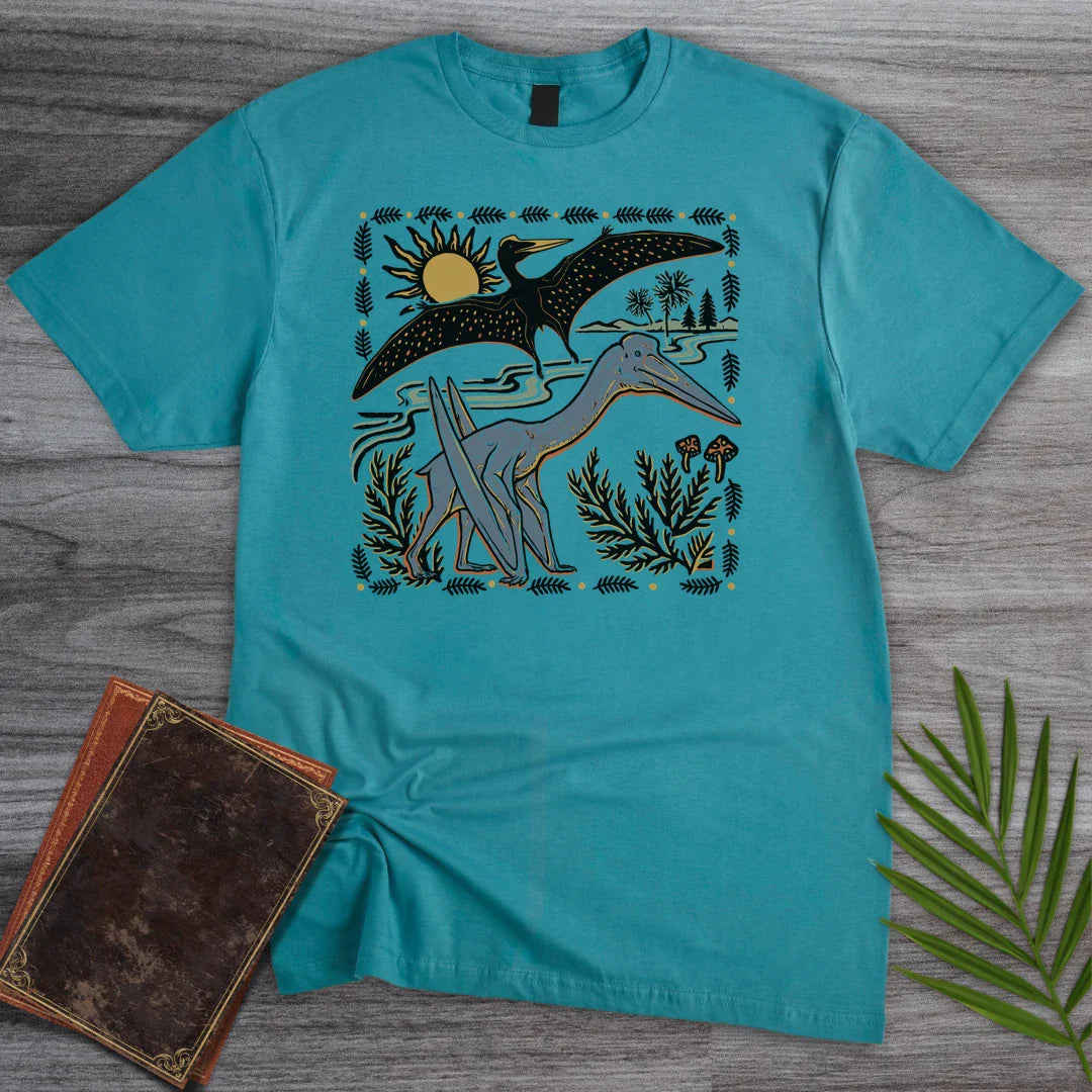 T-Shirt Tropical Blue / M Riverbank Quetzalcoatlus T-Shirt