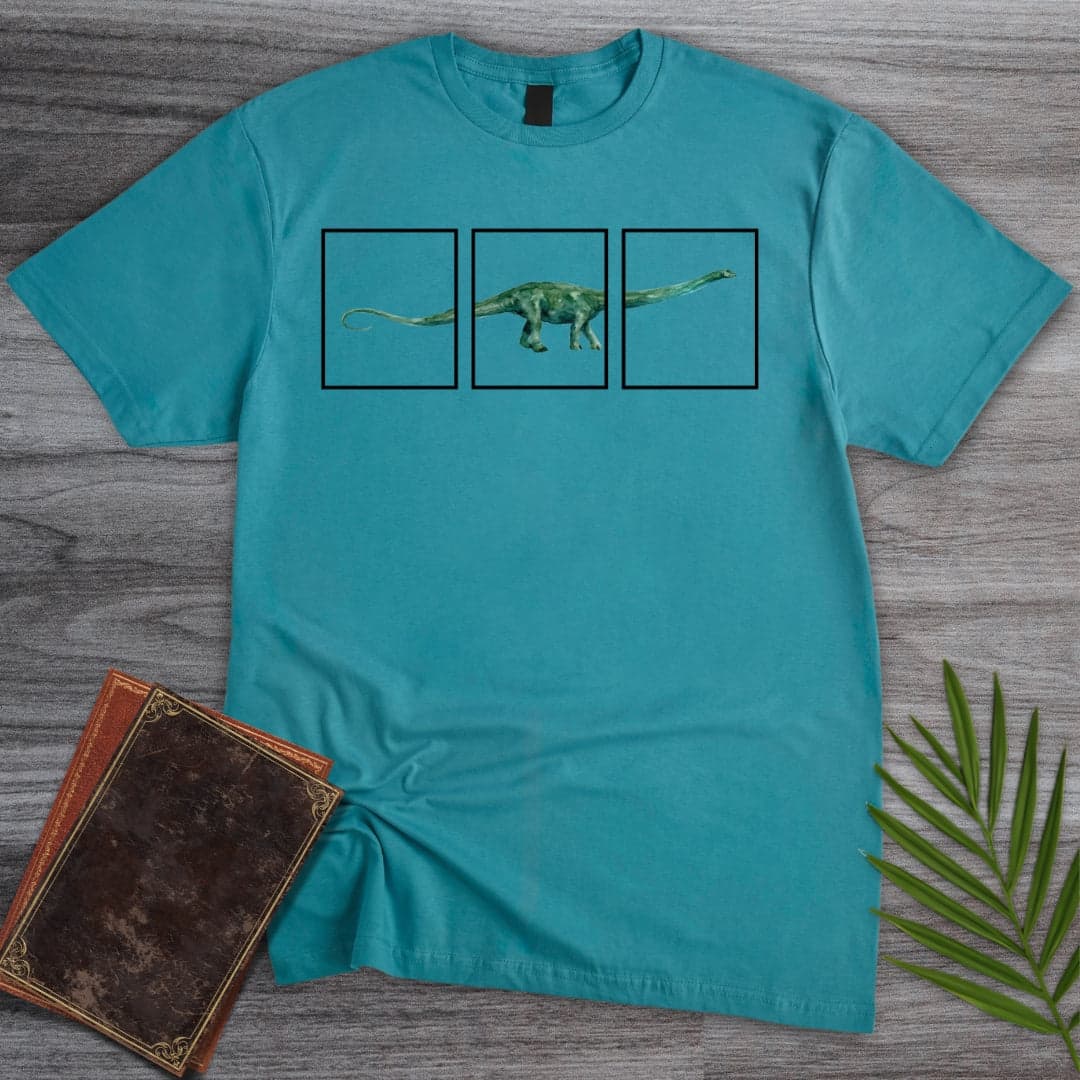 T-Shirt Tropical Blue / S Across the Diplodocus Panels T-Shirt