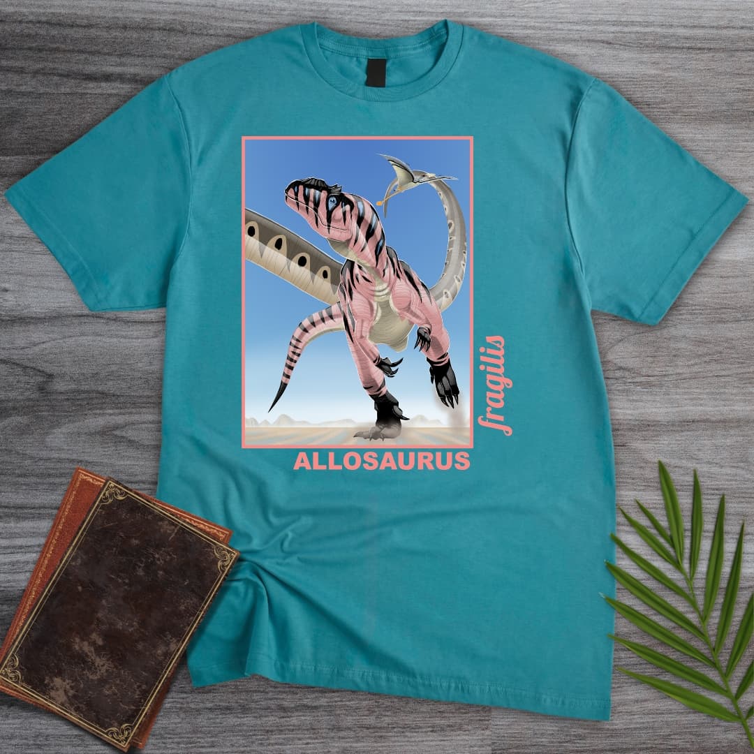 T-Shirt Tropical Blue / S Allosaurus - Desert Phantom Stripe T-Shirt