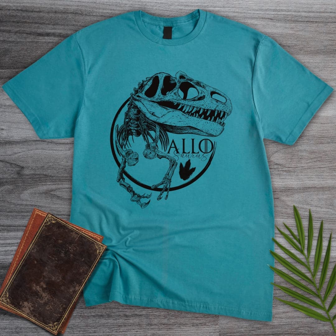 T-Shirt Tropical Blue / S Allosaurus Fossil Step T-Shirt (farkas.art)