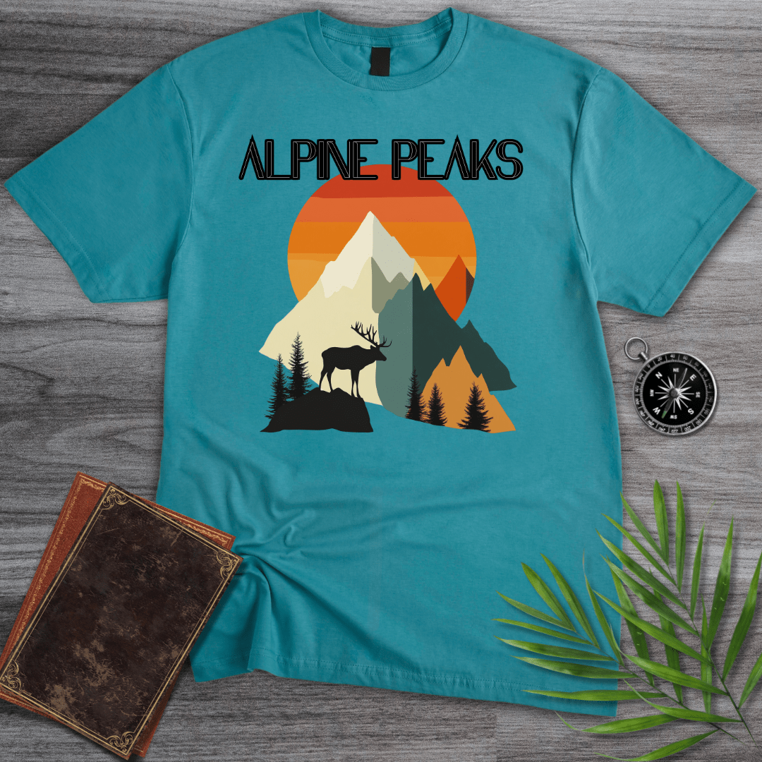 T-Shirt Tropical Blue / S Alpine Peaks Mountain T-Shirt