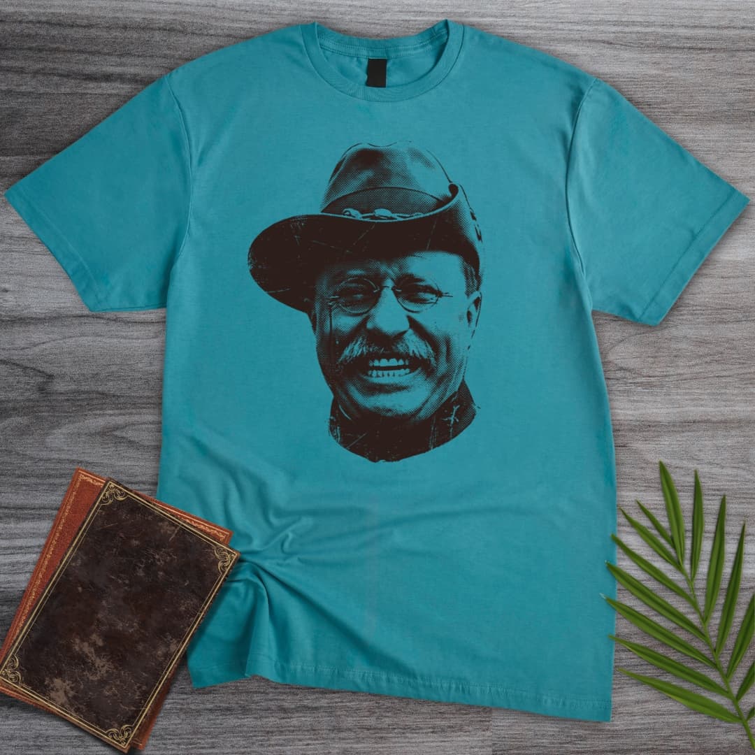 T-Shirt Tropical Blue / S Americas 250th Rugged Roosevelt Portrait T-Shirt
