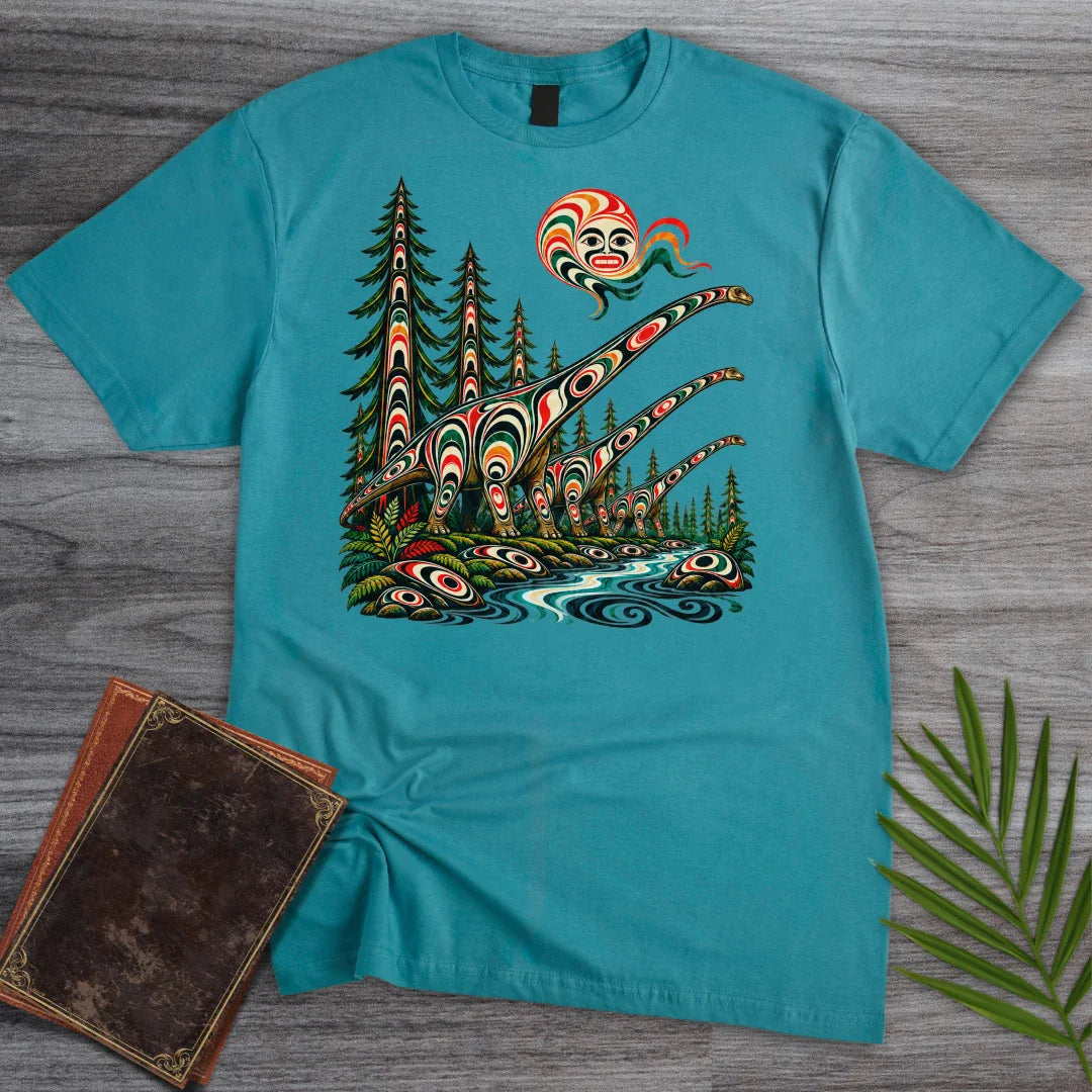 T-Shirt Tropical Blue / S Ancient Coastal Sauropod T-Shirt