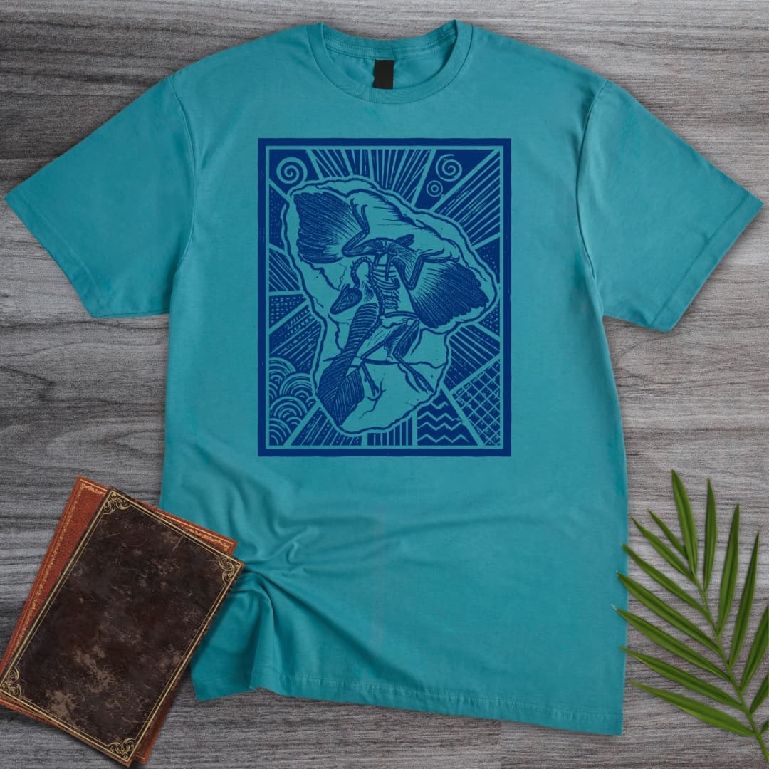 T-Shirt Tropical Blue / S Archaeopteryx First Devine Bird T-Shirt