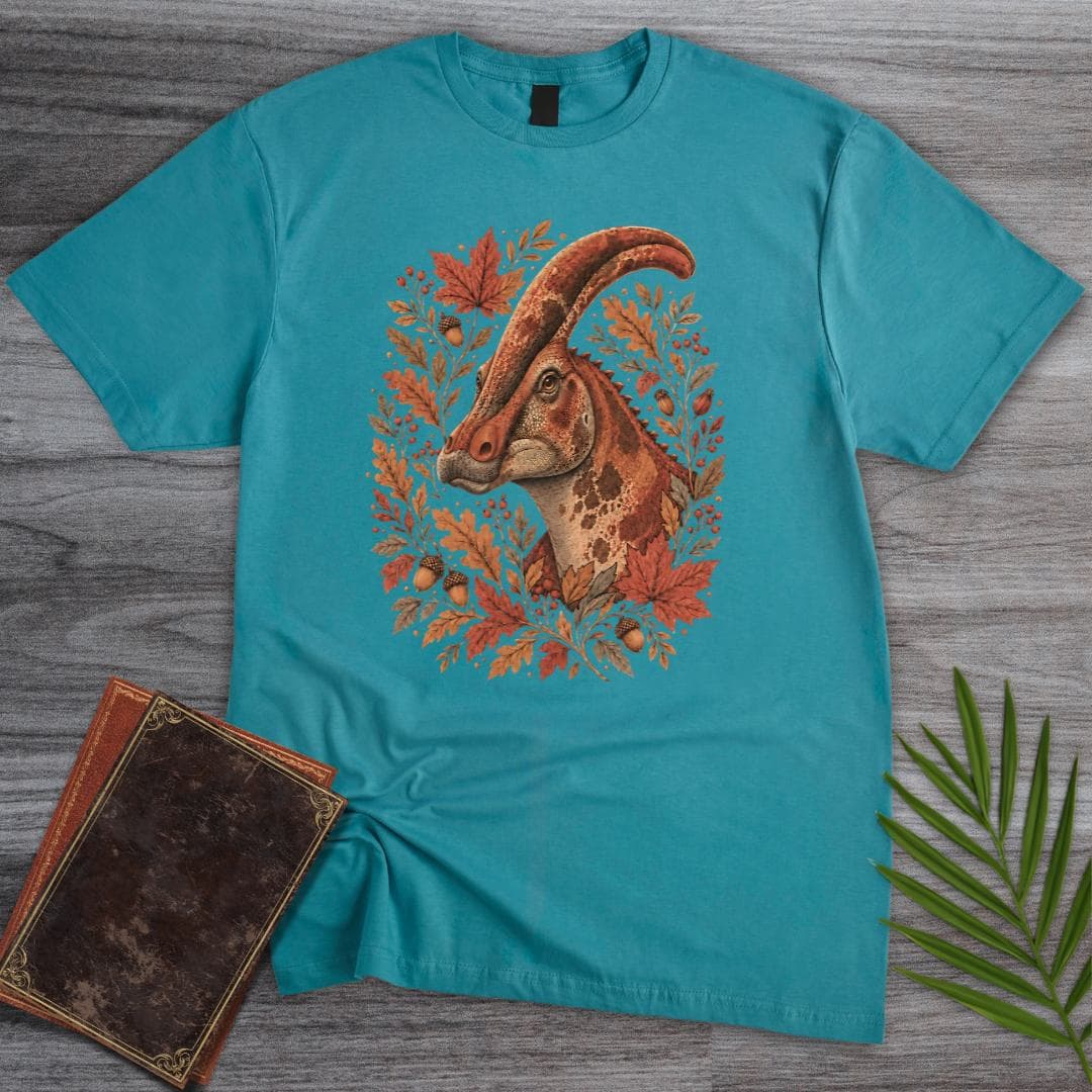 T-Shirt Tropical Blue / S Autumn Parasaurolophus T-Shirt