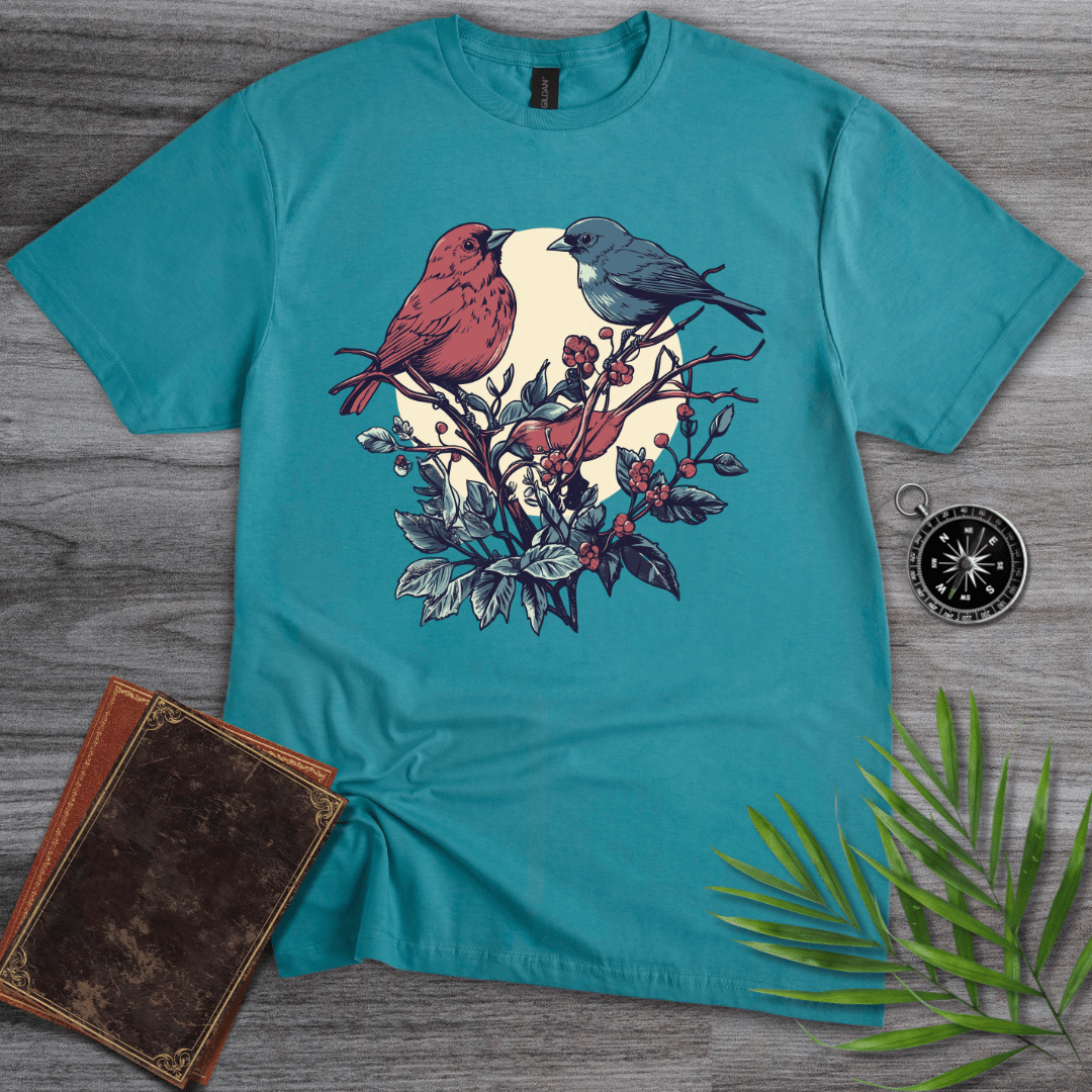 T-Shirt Tropical Blue / S Bird Berry Perch T-Shirt