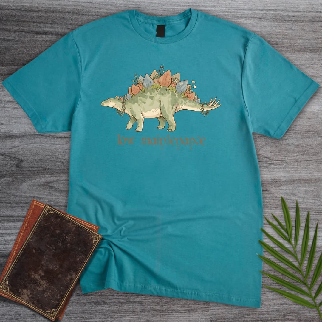 T-Shirt Tropical Blue / S Blooming Stegosaurus T-Shirt
