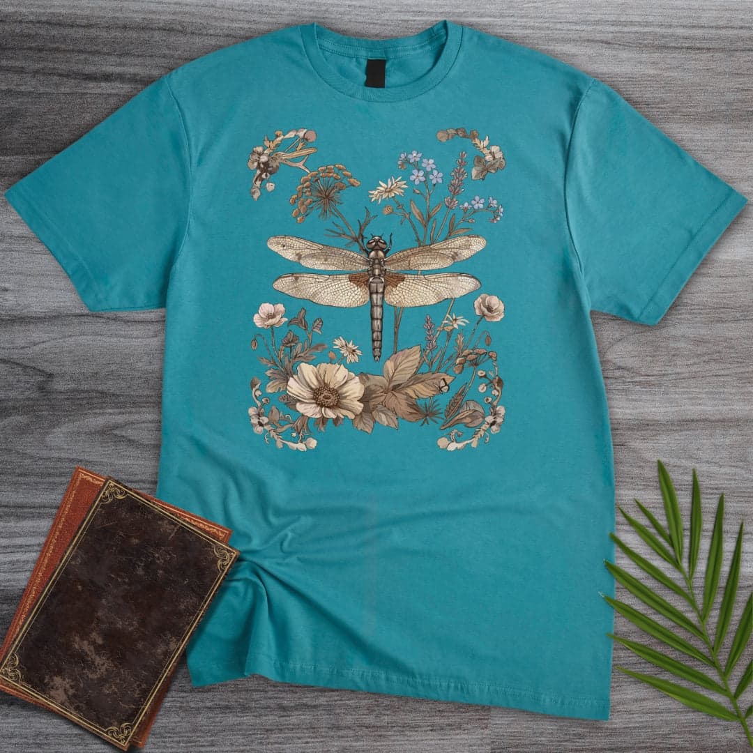 T-Shirt Tropical Blue / S Botanical Bug Frame T-Shirt