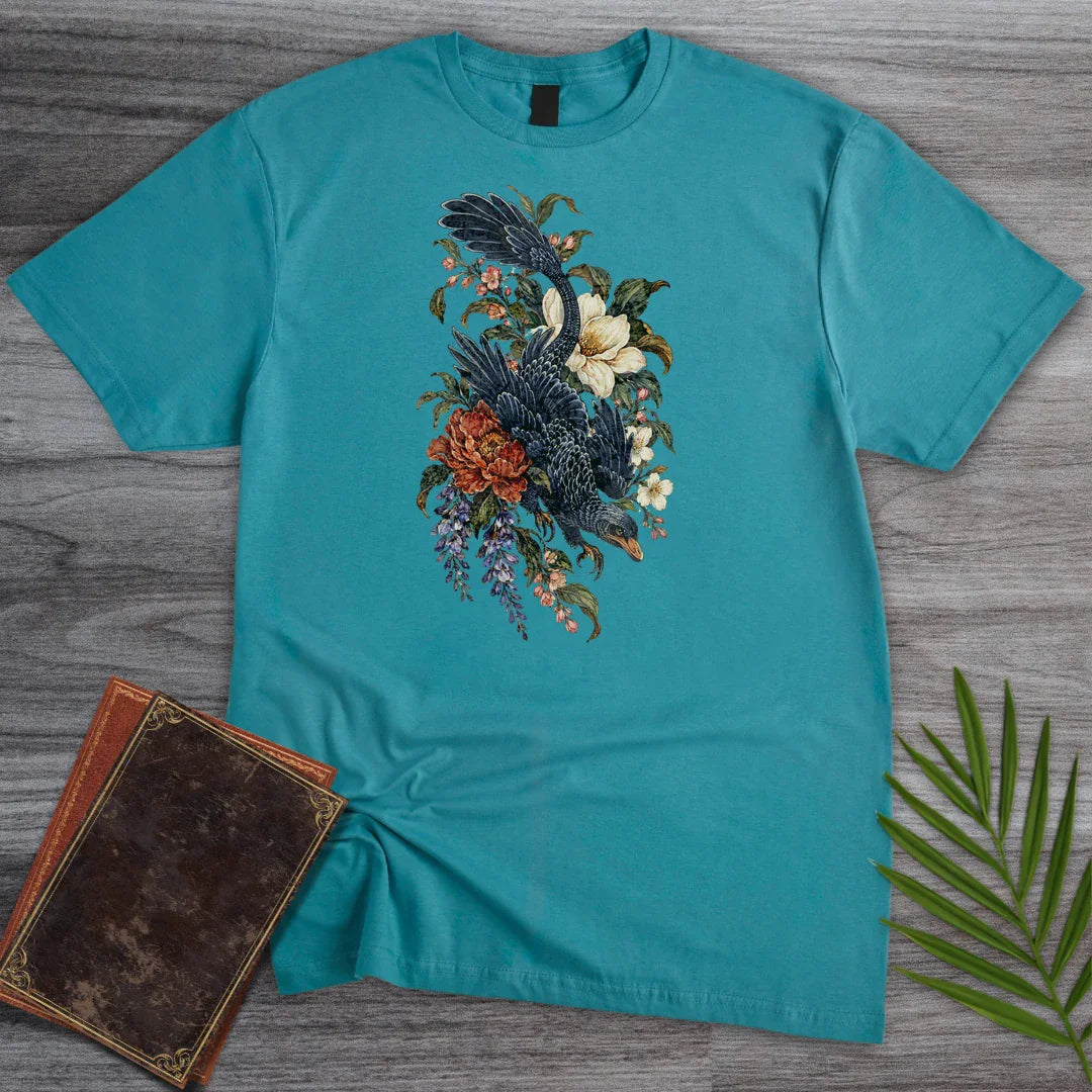 T-Shirt Tropical Blue / S Botanical Microraptor T-Shirt