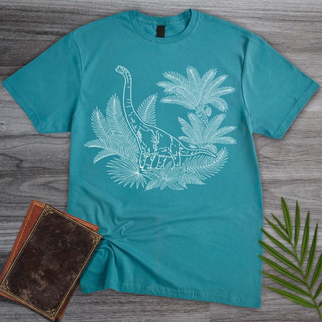 T-Shirt Tropical Blue / S Brachiosaurus Mesozoic Arrangement T-Shirt