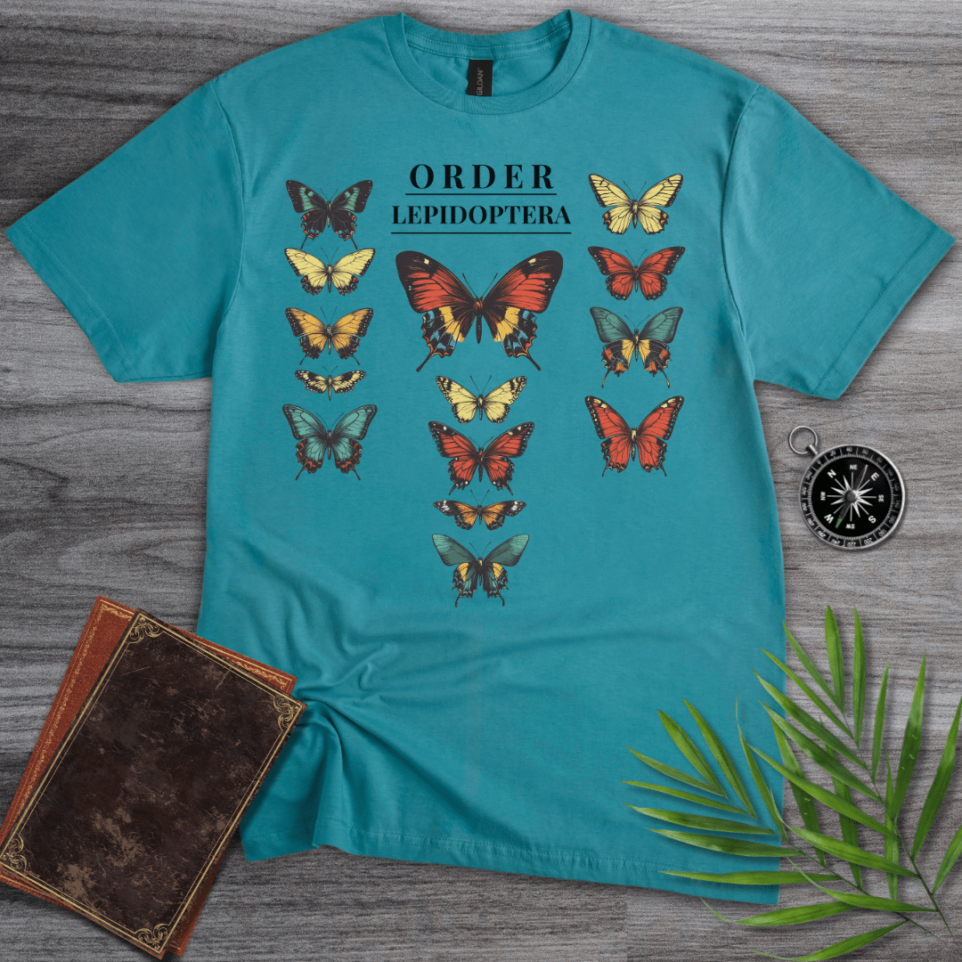 T-Shirt Tropical Blue / S Butterfly Order: Lepidoptera T-Shirt