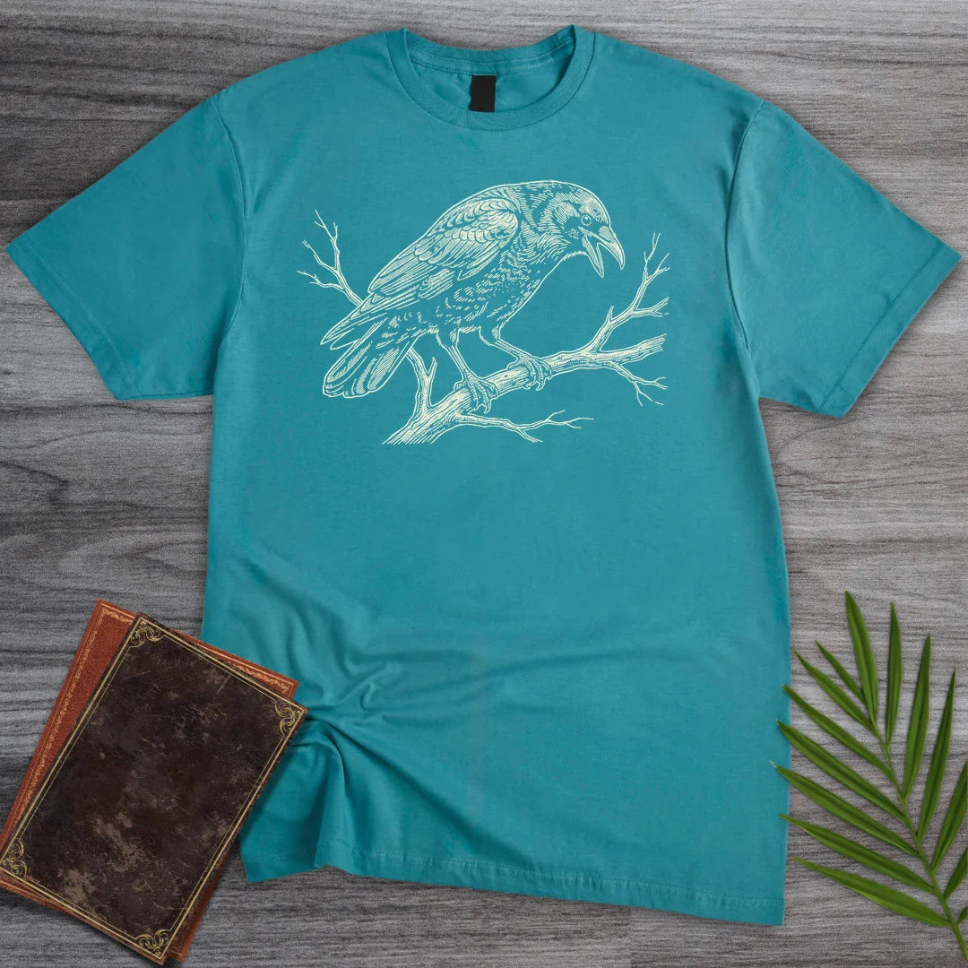 T-Shirt Tropical Blue / S Cawing American Crow T-Shirt
