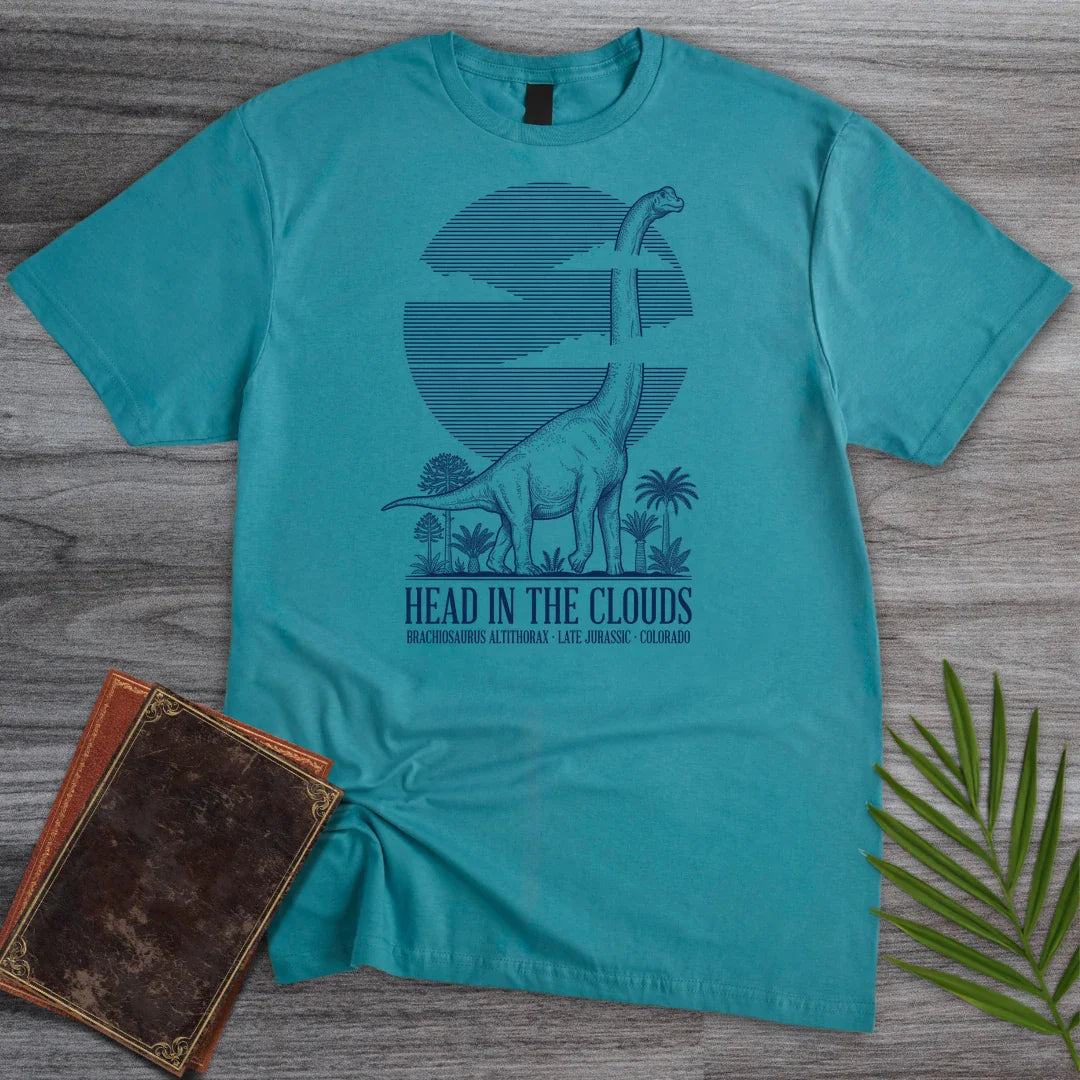 T-Shirt Tropical Blue / S Cloud Line Brachiosaurus T-Shirt