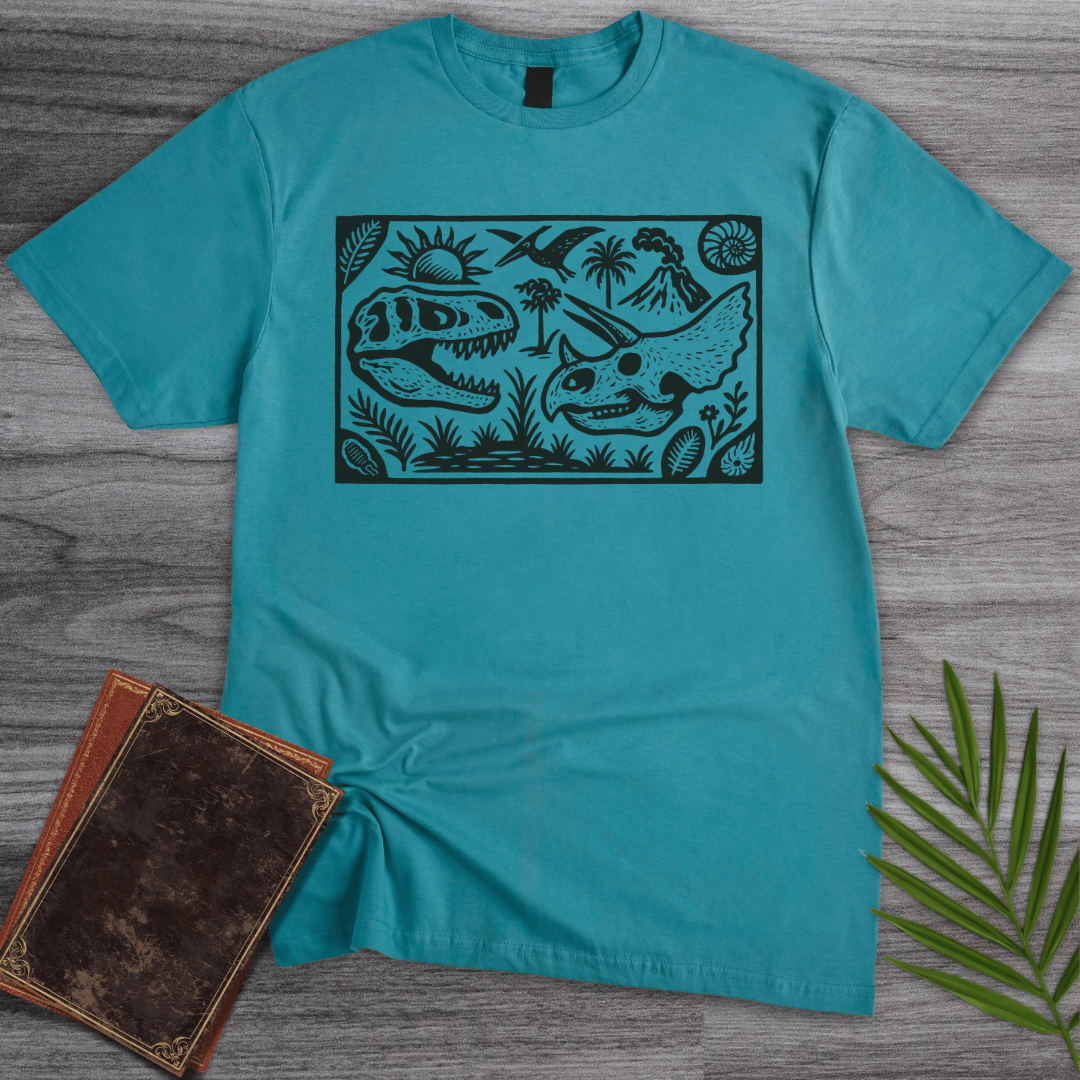 T-Shirt Tropical Blue / S Cretaceous Skull Encounter T-Shirt