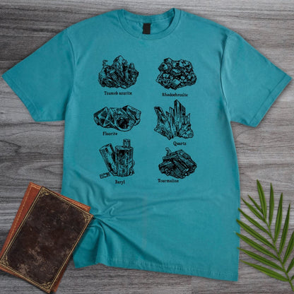 T-Shirt Tropical Blue / S Crystal Cabinet Minerals T-Shirt (dunyaatay)