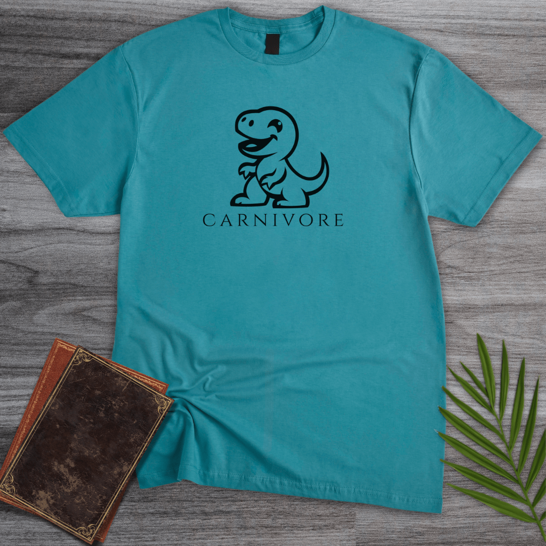T-Shirt Tropical Blue / S Cute Dinosaur Carnivore T-Shirt
