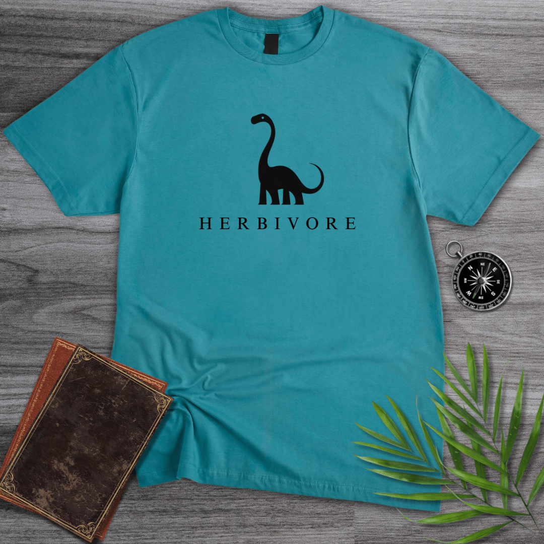 T-Shirt Tropical Blue / S Cute Dinosaur Herbivore T-Shirt