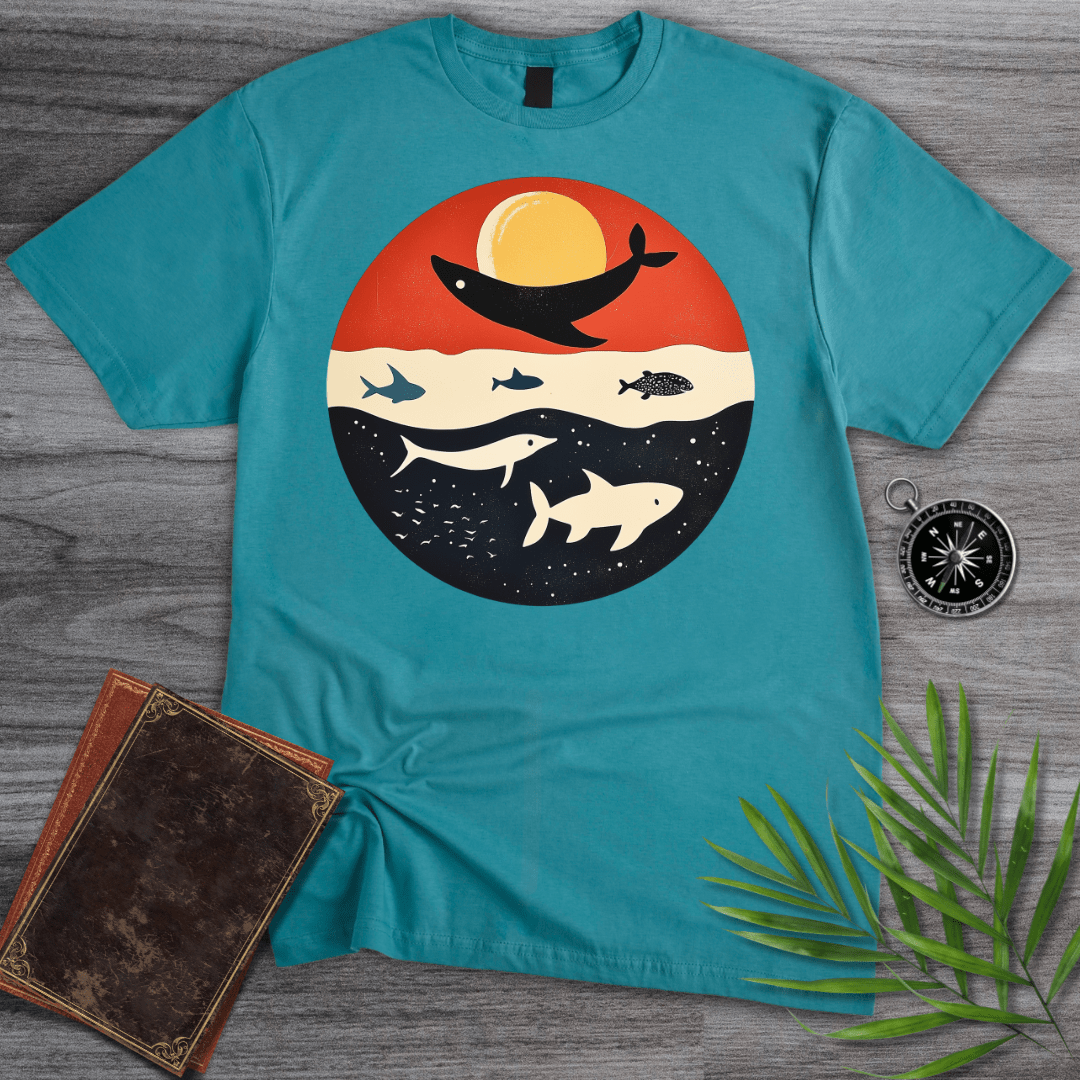 T-Shirt Tropical Blue / S Cute Marine Mammals Graphic T-Shirt