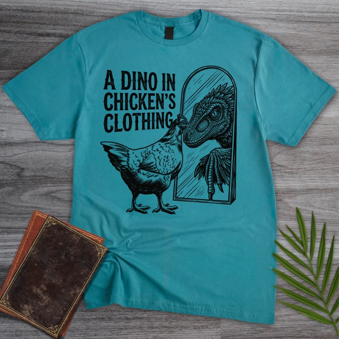 T-Shirt Tropical Blue / S Deinonychus in Chickens Clothing T-Shirt