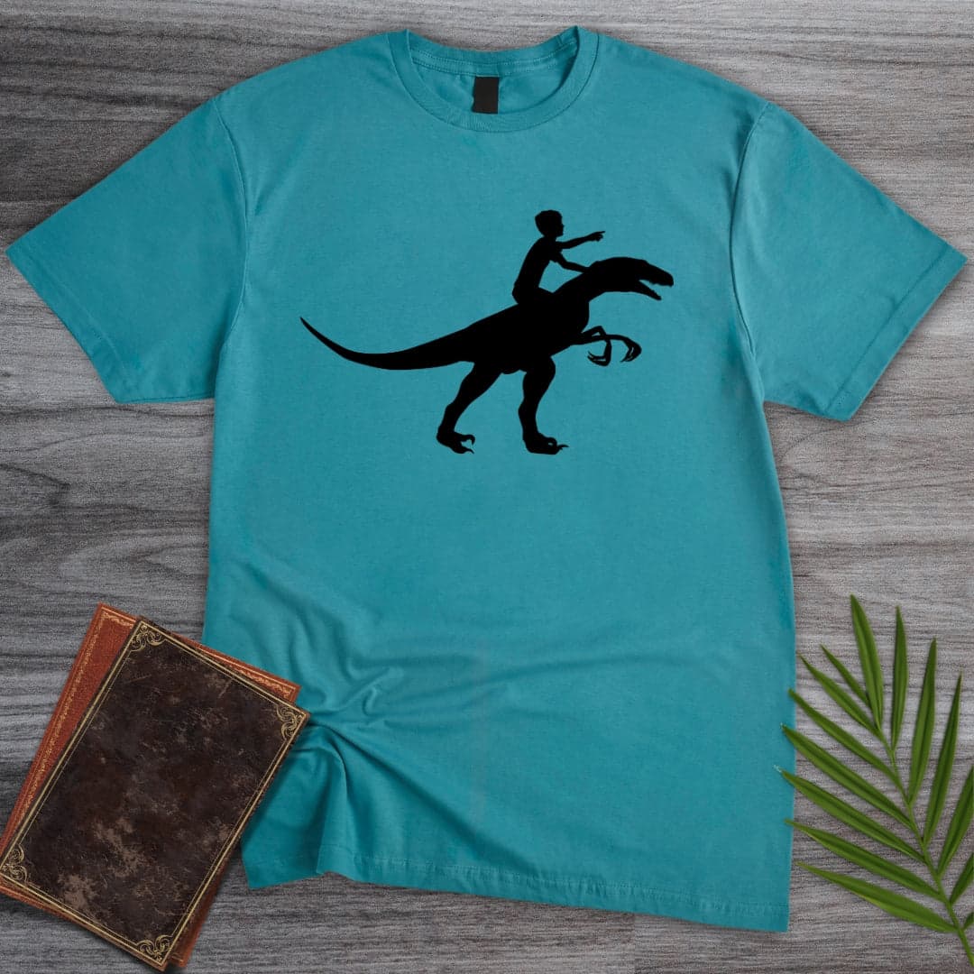 T-Shirt Tropical Blue / S Dino Rider Silhouette T-Shirt (Doobie)