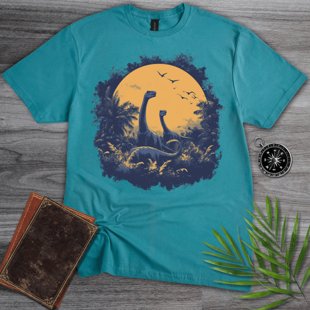 T-Shirt Tropical Blue / S Dinosaur at Dusk T-Shirt