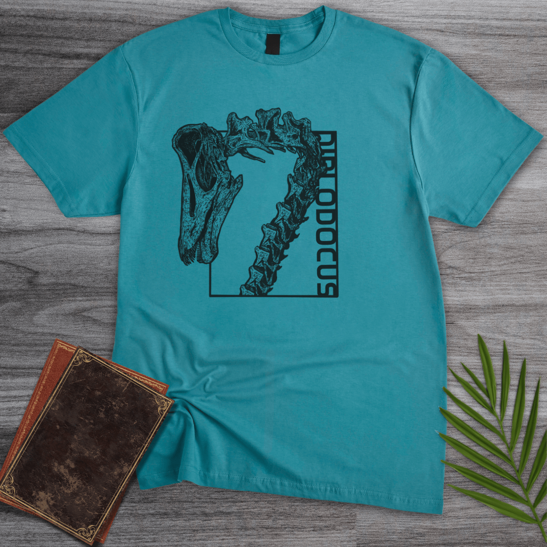 T-Shirt Tropical Blue / S Dippy the Diplodocus T-Shirt (farkas.art)