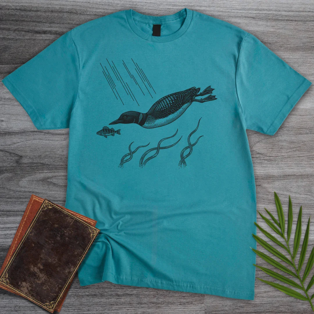 T-Shirt Tropical Blue / S Diving Common Loon T-Shirt
