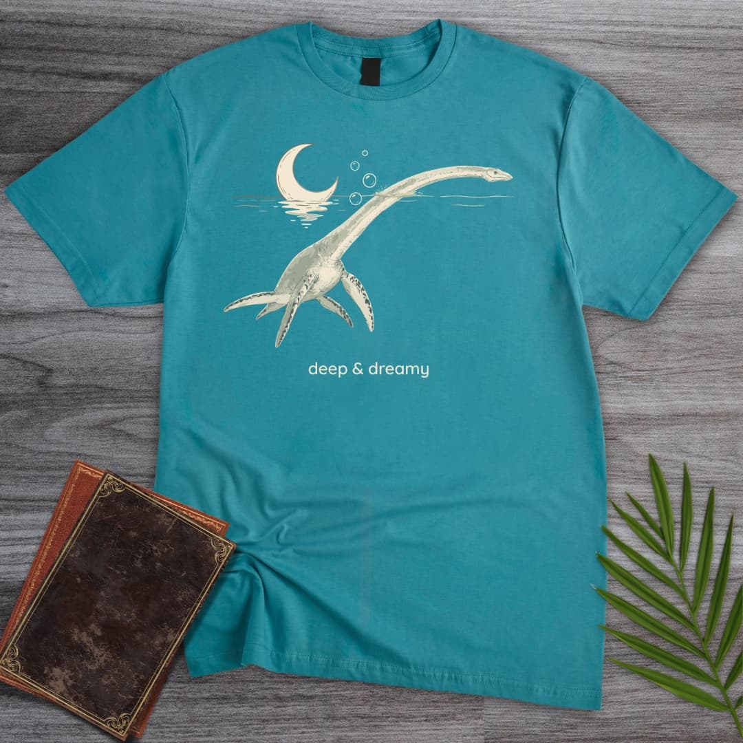 T-Shirt Tropical Blue / S Dreaming Plesiosaur T-Shirt