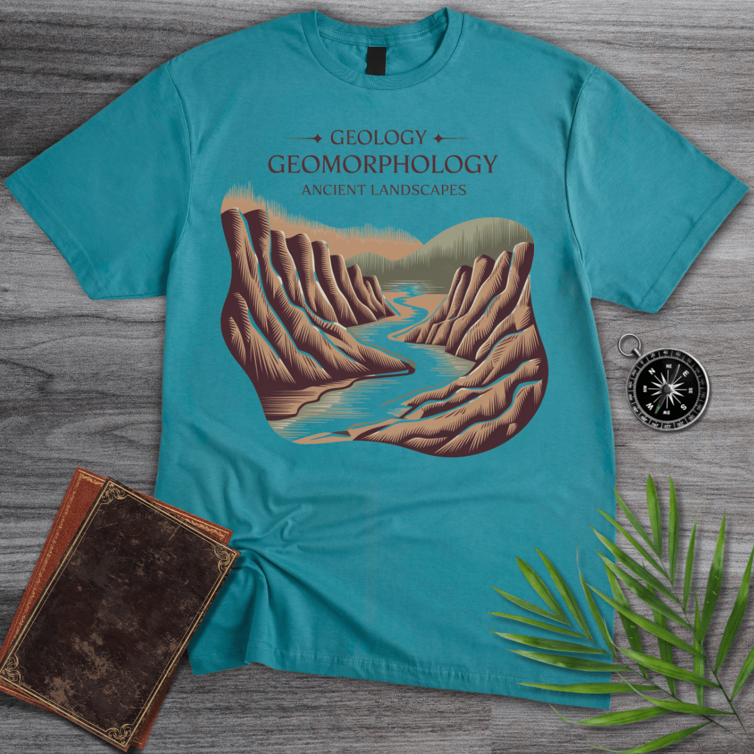 T-Shirt Tropical Blue / S Geology, Geomorphology, Ancient Landscapes T-Shirt