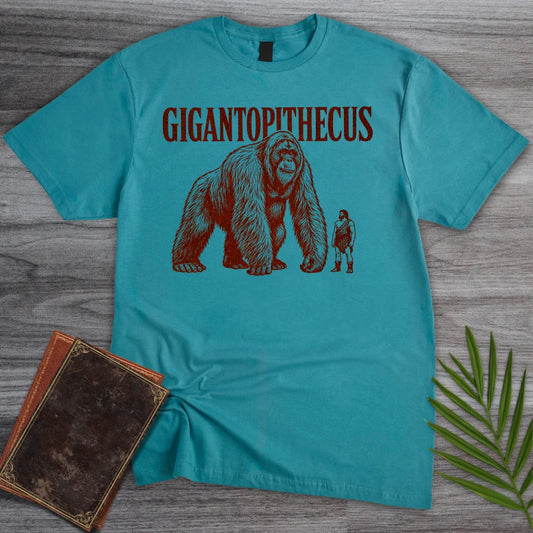 T-Shirt Tropical Blue / S Gigantopithecus Giant Great Ape T-Shirt