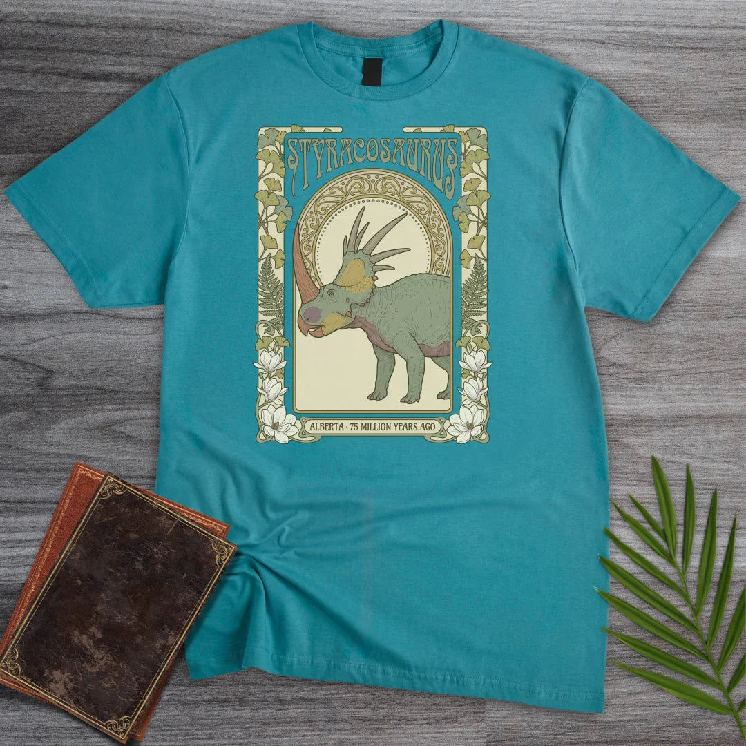 T-Shirt Tropical Blue / S Ginkgo Crown Styracosaurus T-Shirt