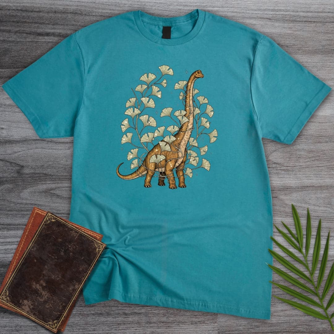 T-Shirt Tropical Blue / S Ginko Wrapped Brachiosaurus T-Shirt