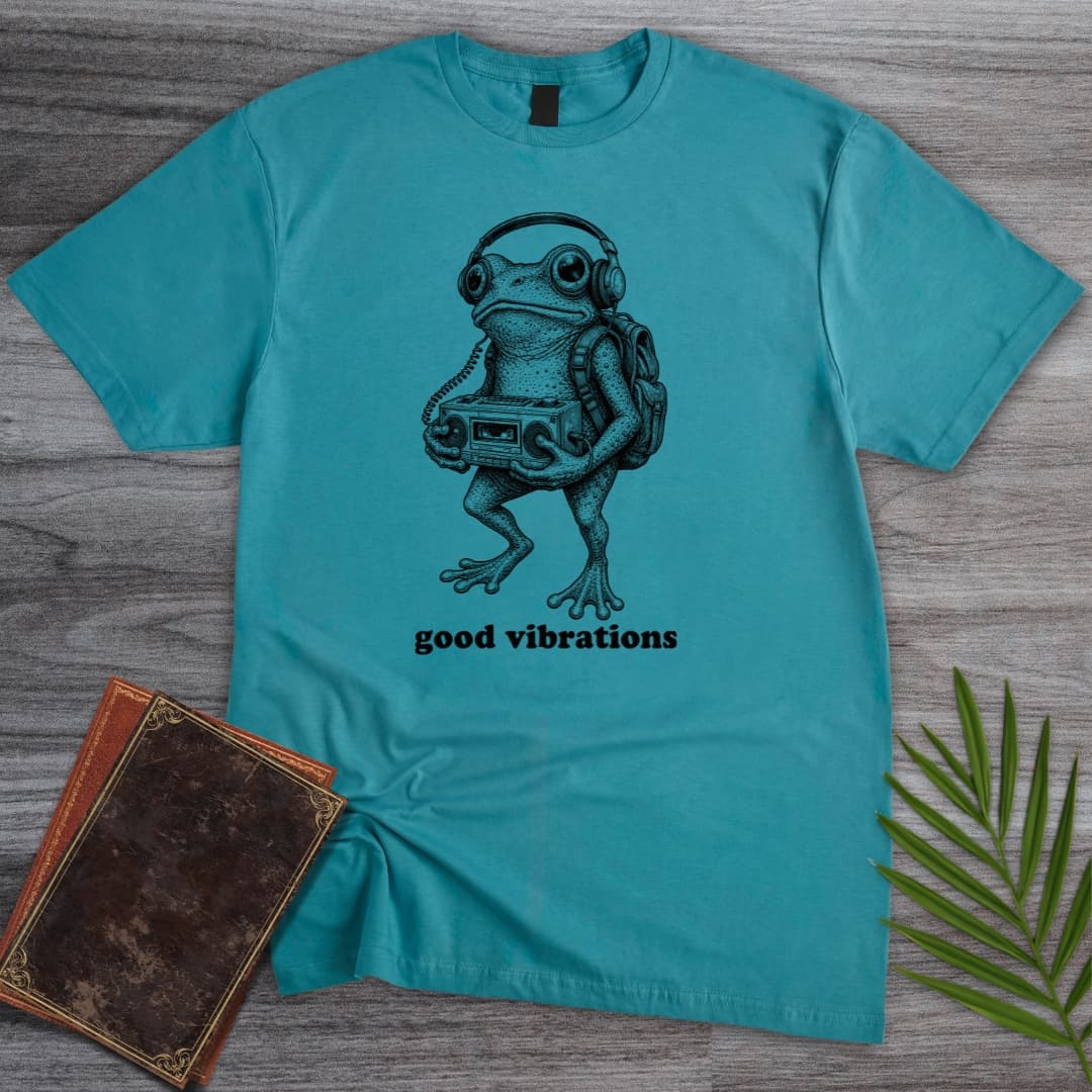 T-Shirt Tropical Blue / S Good Vibrations Frog T-Shirt