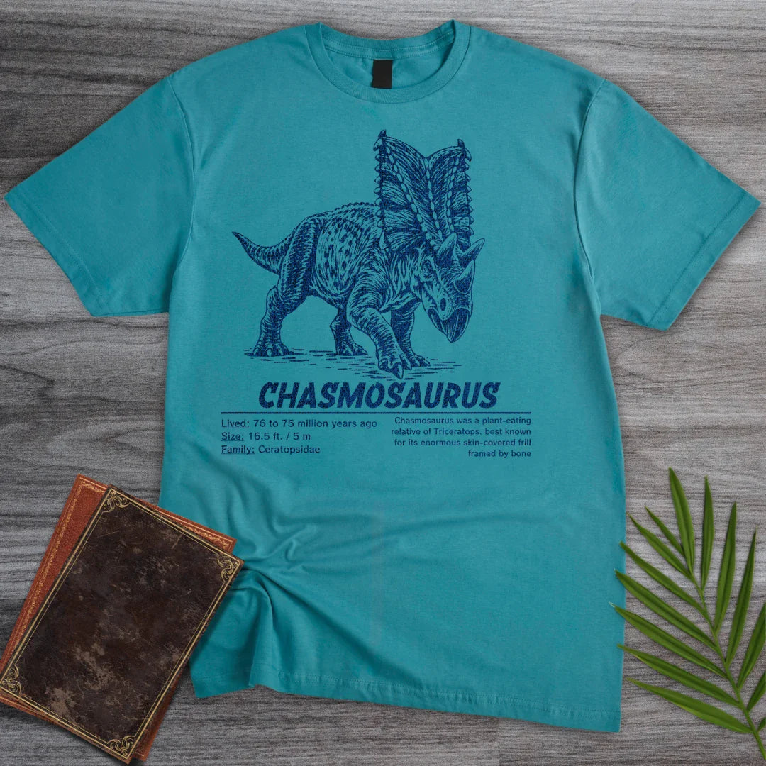T-Shirt Tropical Blue / S Herbivorous Beaked Chasmosaurus T-Shirt