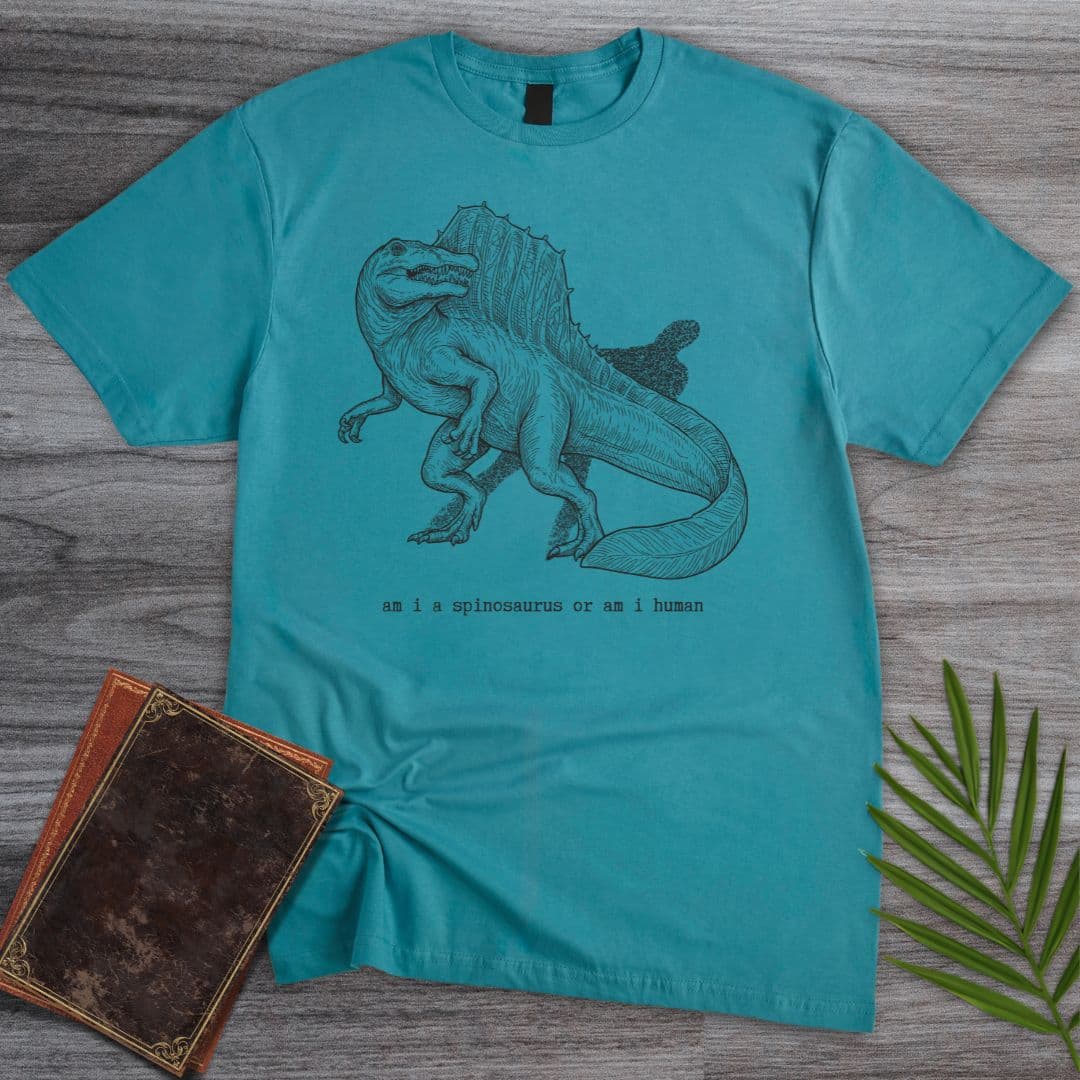 T-Shirt Tropical Blue / S Human or Dino T-Shirt