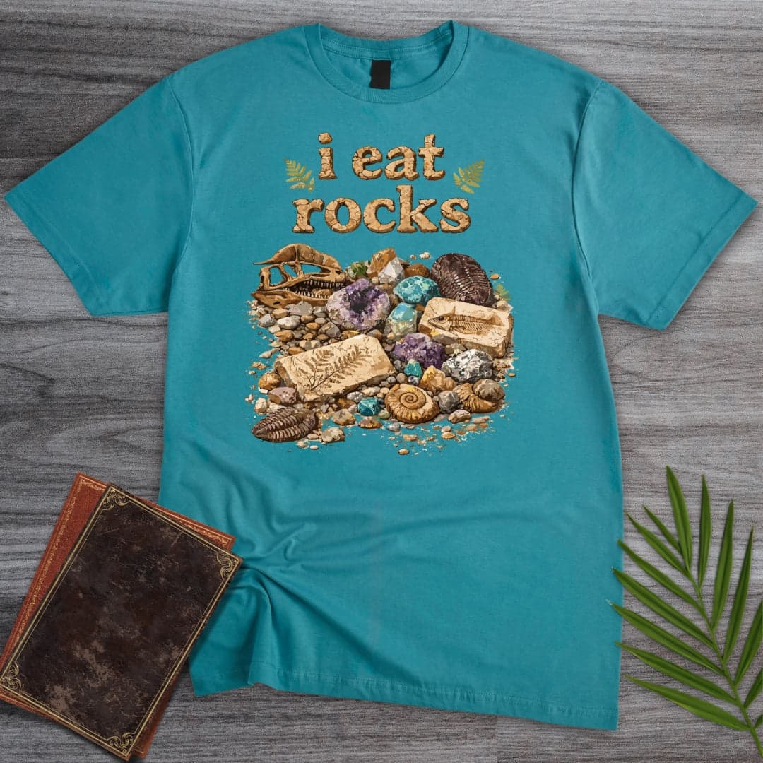 T-Shirt Tropical Blue / S I Eat Rocks T-Shirt