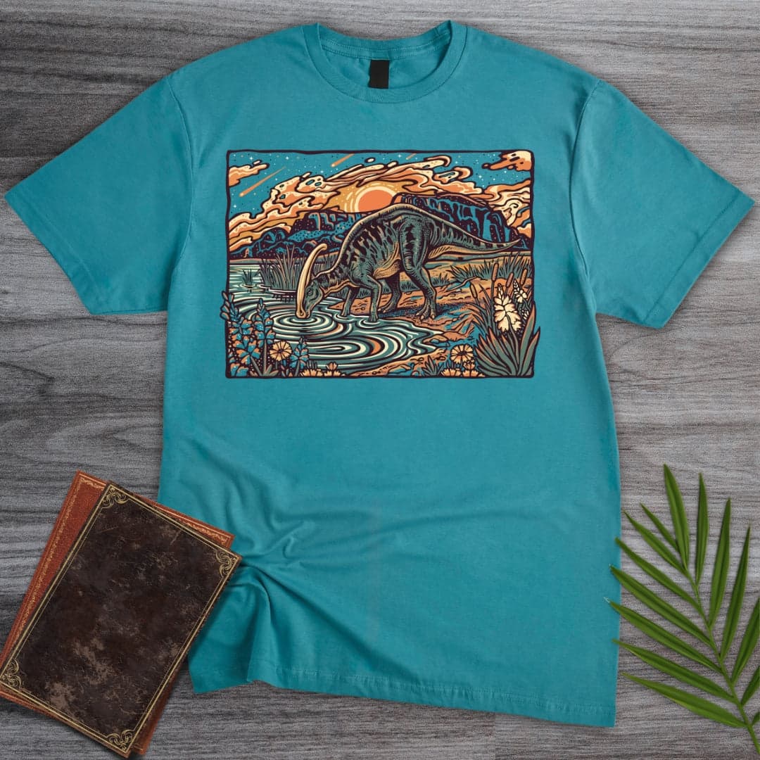 T-Shirt Tropical Blue / S Into the Parasaurolophus Dream T-Shirt