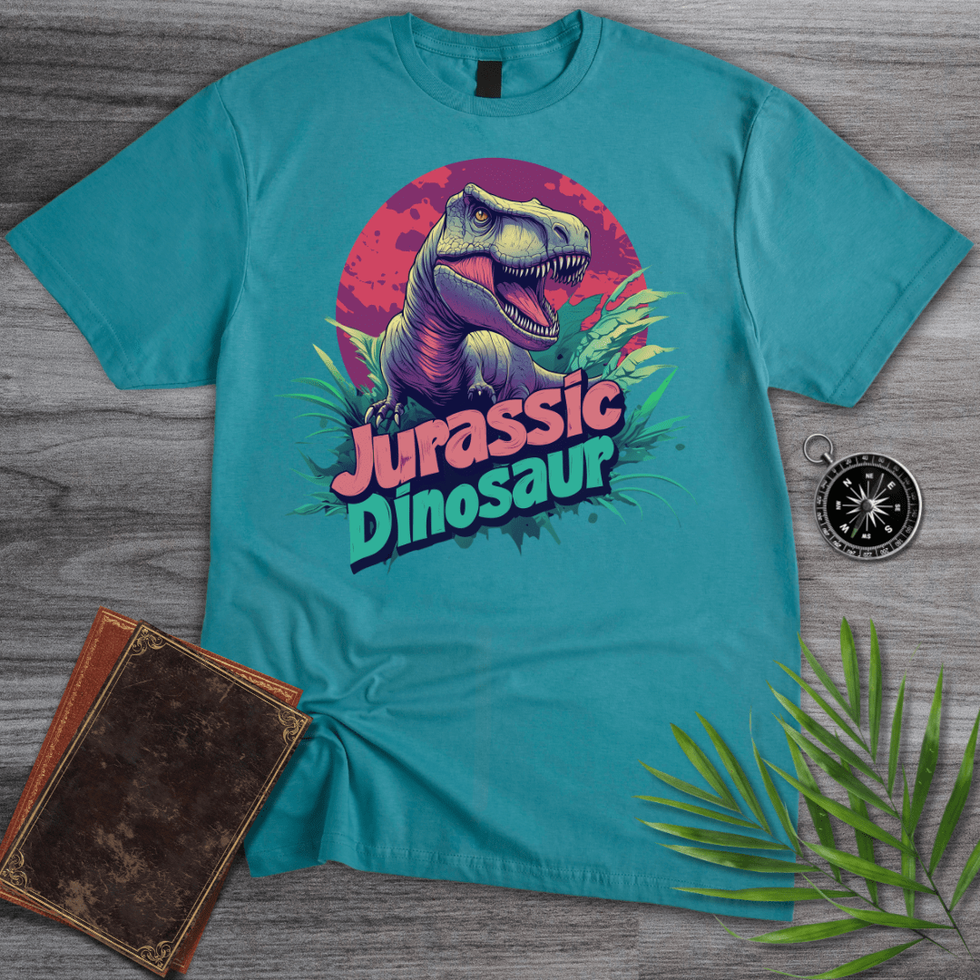 T-Shirt Tropical Blue / S Jurassic Tyrannosaurus Rex Dinosaur T-Shirt