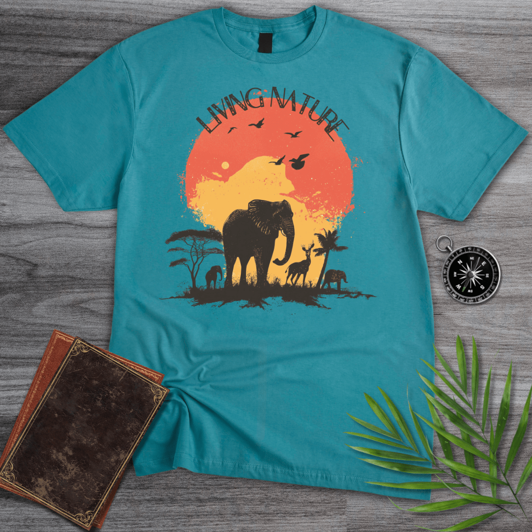 T-Shirt Tropical Blue / S Living Nature Mammals Savannah T-Shirt