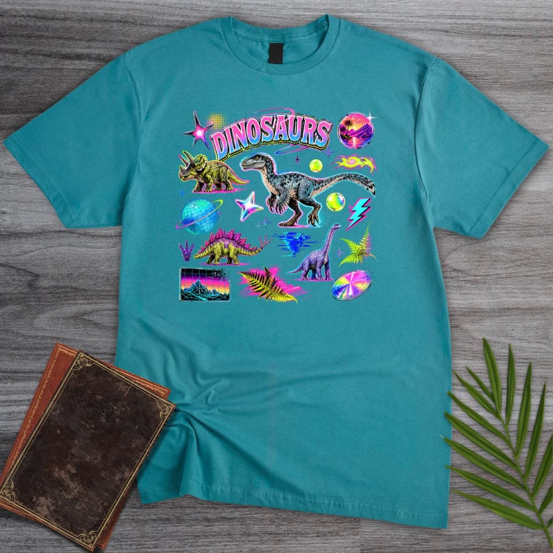 T-Shirt Tropical Blue / S Maximalist Y2K Dinosaurs T-Shirt