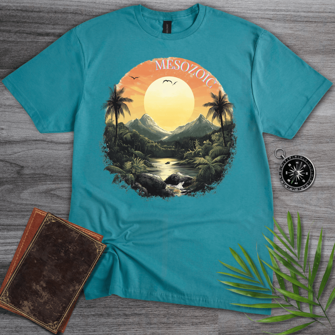 T-Shirt Tropical Blue / S Mesozoic: Landscape at Dawn T-Shirt