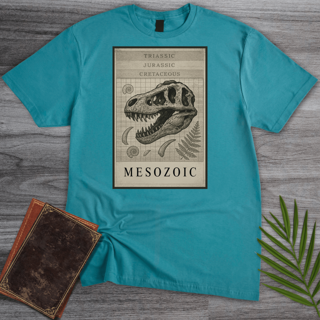 T-Shirt Tropical Blue / S Mesozoic Skull Study T-Shirt