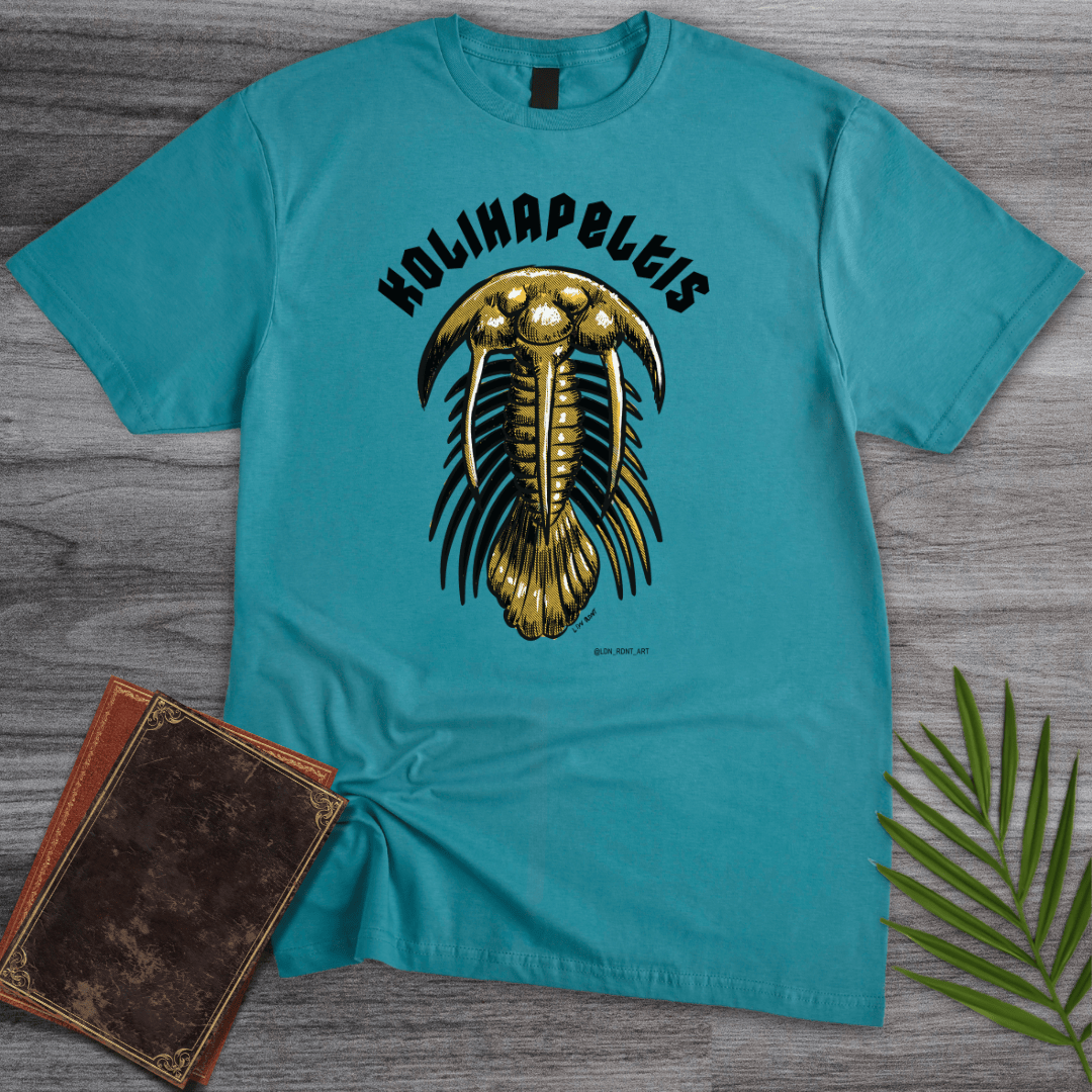 T-Shirt Tropical Blue / S Metal Kolihaptelis T-Shirt (ldn_rdnt_art)