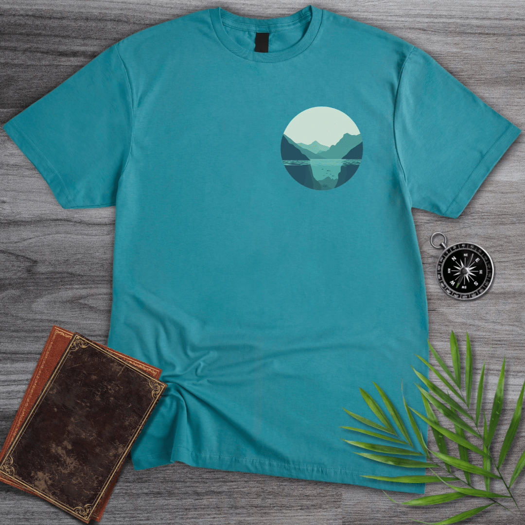 T-Shirt Tropical Blue / S Minimalist Mountain Patch T-Shirt